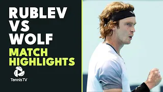 Andrey Rublev vs JJ Wolf Match Highlights | Miami Open 2023