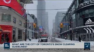 What are the City of Toronto’s snow clearing guidelines?