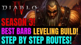 Season 3: FASTEST Barbarian 1-100 Leveling HOTA Guide & Build Diablo 4!