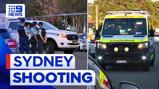 Police hunt for five men after man shot, wife beaten with bat in Sydney’s west | 9 News Australia