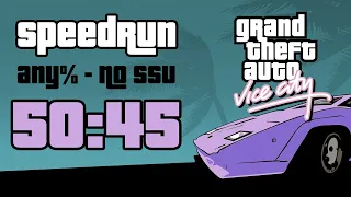GTA Vice City speedrun - any% (No SSU) in 50:45