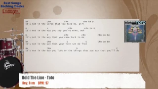 🥁 Hold The Line - Toto Drums Backing Track with chords and lyrics