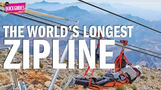 The world's longest zipline - Ras Al Khaimah's Jebel Jais Flight (2019)