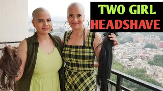 Two female headshave | Indian girl alopecia story | New women at home | Latest lady 2021 lockdown