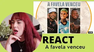 REACT -  A favela venceu - MC Tikão | Djonga | MC Cabelinho (Prod. JR ON)