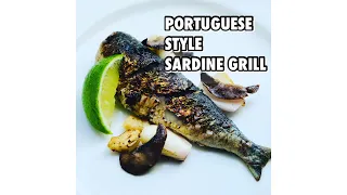 How to make Portuguese style grilled sardine at home | sardinha de estilo português.