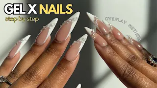 How To Do Gel X Nails USING THE OVERLAY METHOD | Step by Step | gel x nails tutorial