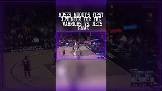 Moses Moody's First 3-Pointer For The Warriors vs. Nets Game