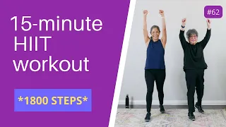 15 minute HIIT Walking Workout | Seniors, Beginners