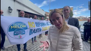 Giorgia Meloni a Castelverde (Roma): NO alla riforma del catasto: BASTA tasse sulla casa.