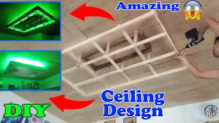 Amazing Modern Ceiling Design | 1K materials cost | LED light | DIY
