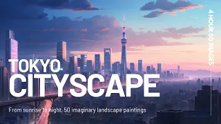 Tokyo Cityscape: Day to Night | Refreshing Music and Scenic Views