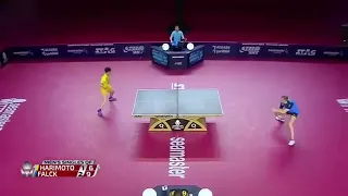 Table Tennis for All  fantastic shot by Mattias Falck against Tomokazu Harimoto