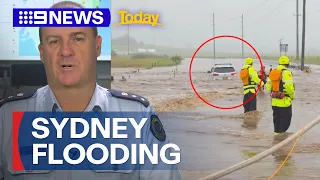 Residents evacuate amid Sydney flood emergency | 9 News Australia