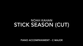 Stick Season (cut) - Noah Kahan - Piano Accompaniment with LYRICS