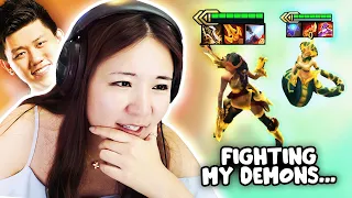 FIGHTING MY DEMONS (SOJU) WITH SAMIRA and CASS REROLL | TFT SET 9 Patch 13.15