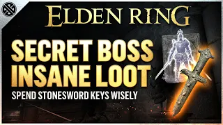 Elden Ring - Secret Boss & Insane Loot | First Stonesword Fog Wall