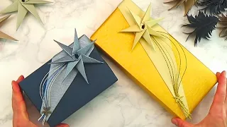 CHRISTMAS Wrapping Presents | GIFT BOX PACKING + 3D ORIGAMI PAPER CHRISTMAS STAR | I.Sasaki Original