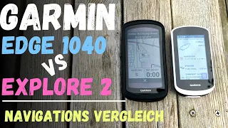 Garmin Edge 1040 (Solar) vs. Explore 2 im Navigationstest