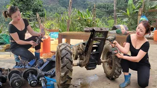 Genius girl: Repair, restore and clean the entire gearbox of 61 tractor with D8 diesel engine