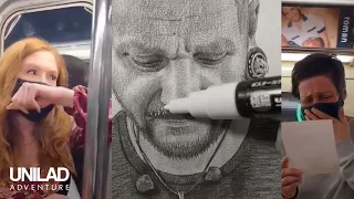 Drawing Portraits Of Random Strangers On The Subway