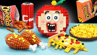 Lego Friends Challenge | Apu In Cheetos Mukbang Challenge (Mac, Cheese, Chicken,...) | Lego Food