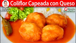 COLIFLOR CAPEADA CON QUESO | Vicky Receta Facil