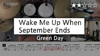 018 | Wake Me Up When September Ends - Green Day  (★★☆☆☆) | Drum Cover, Score, Sheet Music, Lessons,