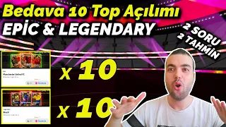 BEDAVA 10 TOP AÇILIMI | 2 SORU 2 TAHMİN ( eFootball 2023 Mobile )