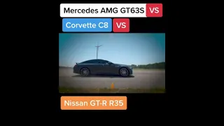 Who wins Mercedes Amg gt 63S vs Corvette C8 vs Nissan GT R R35