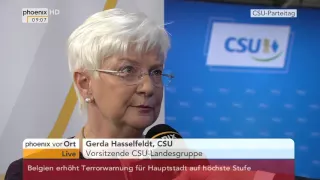 CSU-Parteitag: Interview mit Gerda Hasselfeldt am 21.11.2015