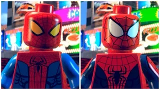 All SPIDER-MAN TASM Suits in LEGO Marvel Super Heroes Cutscene