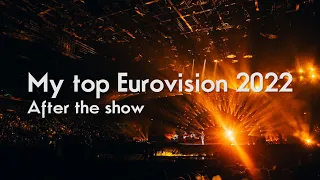 my top 40 of eurovision 2022 (after the show)