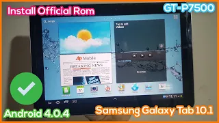 How to Update Samsung Galaxy Tab 10.1 GT-P7500 to the Official Android 4.0.4 Ice Cream Sandwich