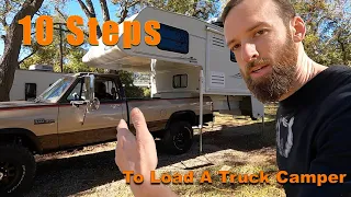 10 Steps To Load A Truck Camper—Truck Camper Repairs & Tips