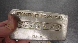 100 Ounce Troy Silver Bars - Engelhard