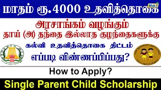 ஒற்றைப் பெற்றோருடைய குழந்தைகளுக்கு மாதம் ரூ.4000 உதவித்தொகை விண்ணப்பிப்பது எப்படி? | Raj Television