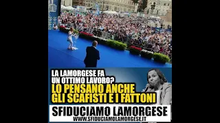 Giorgia Meloni da piazza del Popolo: Sfiduciamo Lamorgese!