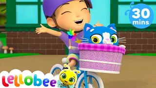 🚲You Can Ride A Bike KARAOKE!🚲| BEST OF LELLOBEE KARAOKE | Sing Along With Me! | Moonbug Kids Songs