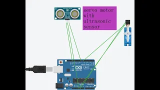 controlling servo motor with speed measured by the ultrasonic sensor ,arduino #tinker cad|| vcb ea