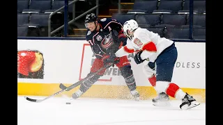 CBJ post game interviews after 5-4 OT loss to Florida