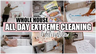 WHOLE HOUSE ALL DAY EXTREME CLEANING MOTIVATION-CLEAN WITH ME 2020-CLEANING MUSIC*EASY CROCKPOT MEAL