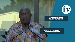 Prime Minister Voreqe Bainimarama at the opening of the Fiji Airways Academy in Nadi