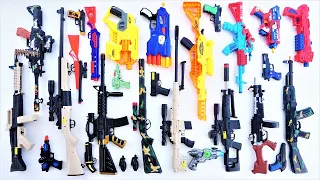 Mengumpulkan 7 Sniper Gun dan 3 Machine Gun M16 Sniper Nerf Sniper Mini Dragunov SVS Sniper Military