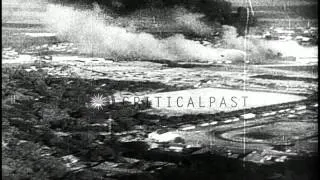 Italian newsreel coverage of Japanese attack on Pearl Harbor, Hawaii. HD Stock Footage