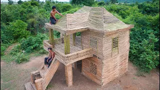 Building The Most Creative Two Story Villa​ By Wood 100%