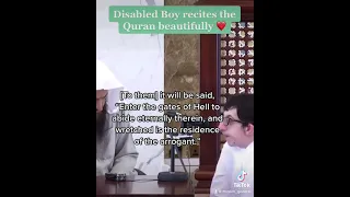 Disabled Boy Reading Quran