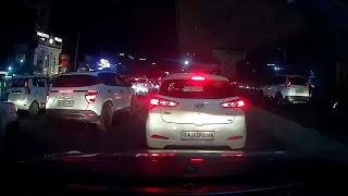 Evening busy drive   stuck in traffic all the way