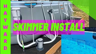 Skimmer install onto above-ground pool, vinyl pool, Hayward Skimmer, Bestway/Coleman/Intex pools
