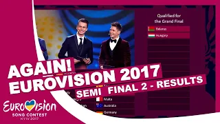 EUROVISION 2017 AGAIN - SEMI  FINAL 2 - RESULTS!